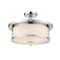 Z-Lite Savannah 3 Light Semi Flush Mount, Chrome & Matte Opal 465SF16-CH - alternate 1
